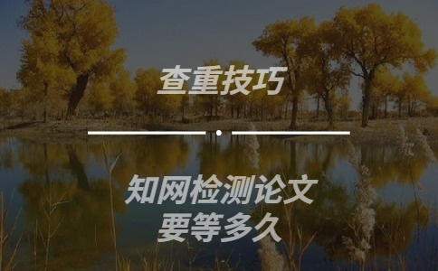 學術檢測論文要等多久