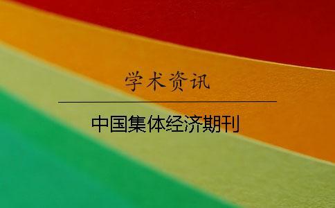 中國集體經濟期刊