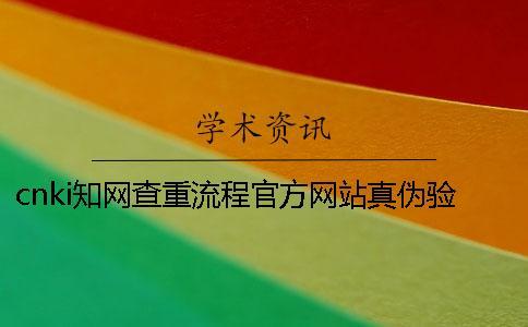 cnki學術查重流程官方網站真偽驗證