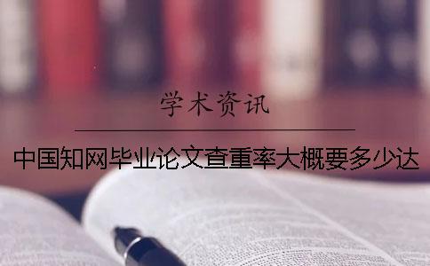 中國學術畢業論文查重率大概要多少達標